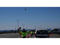 Hatay’da Cayrokopter ile trafik denetimi