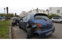 Lüks otomobiliyle 1 araç ve 6 motosikleti hurdaya çevirdi, rahat tavırları ile dikkat çekti