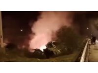 Tankerle tırın karıştığı kazada tanker alev topuna döndü