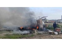 Antalya’da konteyner yangını korkuttu