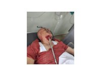 İnşaat işçisinin yüzüne demir saplandı