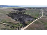 Kuş cenneti Göksu Deltası, yangın sonrası dronla görüntülendi