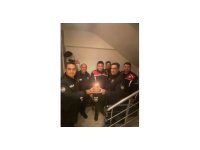 Burdur’da "kavga" ihbarına giden polis ekiplerine tatlı sürpriz