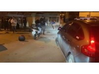 Otomobile çarparak savrulan motosikletin sürücüsü yaralandı