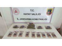 Ağaçın altından uyuşturucu hap ve esrar çıktı