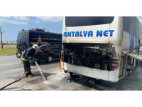 Yedek sürücünün dikkati otobüs yangınını önledi