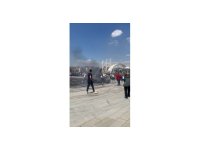 Modifiye festivalinde drift atan Tofaş alev aldı, sürücünün müdahalesiyle söndürüldü