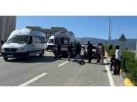 Yaya geçidinde aracın çarptığı kadın yaralandı