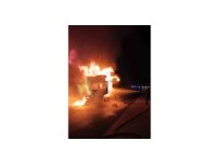 Kahramanmaraş’ta tır alev alev yandı