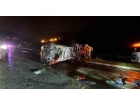 Osmaniye’de mazot yüklü tanker devrildi