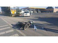 Manavgat’ta ticari araca arkadan çarpan motosiklet sürücüsü yaralandı