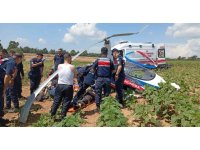 Jandarmaya ait cayrokopter düştü: 2 yaralı