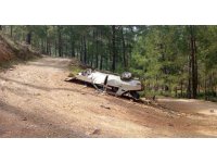 Gazipaşa’da şarampole uçan otomobilin sürücüsü yaralandı