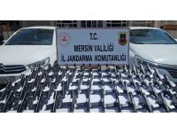 Mersin’de 2 otomobilde 70 tabanca ele geçirildi: 2 tutuklama