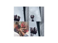 Mersin’de çatıda mahsur kalan güvercini itfaiye kurtardı