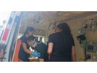 Karşıya geçmeye çalışırken motosikletin çarptığı yaya yaralandı