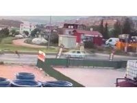 Motosiklet savruldu, sürücü ağır yaralandı: O anlar kamerada