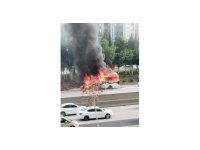 İşçi servisi alev alev yandı