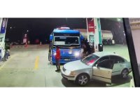 Sürücülerin güzergah kavgası kamerada