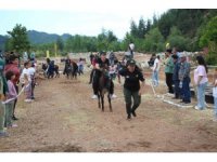 Motokros yarışında motosikletle birinci, diğer yarışmada eşekle sonuncu oldu