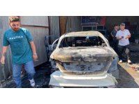 Tamir atölyesindeki otomobilde çıkan yangında iş yeri ve 2 araç zarar gördü