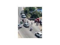 Trafik kazasında sonra çıkan kavgayı polis havaya ateş ederek ayırabildi