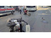 Serik’te otobüs ile elektrikli motosiklet çarpıştı: 2 yaralı