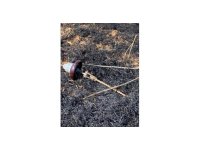 Yüksek gerilim hattı koptu, buğday tarlası alev aldı