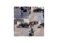 Motosikletlilerin farklı kazaları gözler önünde
