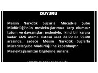Mersin Barosu’ndan tepki çeken karar: Narkotik şubeye avukat görevlendirilmeyecek