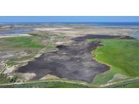 Kuş cenneti Göksu Deltası yangın sonrası havadan görüntülendi