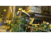 Freni boşalan tır park halindeki 2 otomobile çarparak durabildi