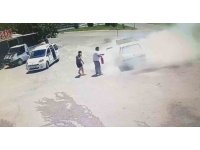 Marketten çıkıp Tofaş aracına bindi, 10 metre sonra dumana boğuldu