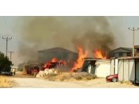 Kahramanmaraş’ta samanlık yangını