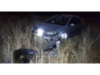 Burdur’da otomobil tarlaya uçtu: 2 yaralı