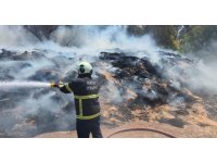 Kumlu’da saman balyaları alevlere teslim oldu