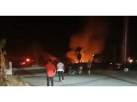 Elektrik trafosunda başlayıp otluk alana sıçrayan yangın büyümeden söndürüldü