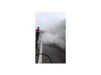 Osmaniye’de asfalt yüklü tankerde çıkan yangın söndürüldü