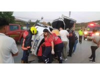 Mersin’de otomobil takla attı, sürücü yaralandı