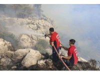 Silifke’deki orman yangınına belediye ekipleri de müdahale etti