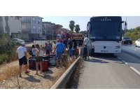 Seyir halindeki tur otobüsü yandı, 43 Polonyalı turist tahliye edildi