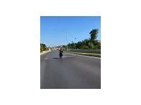 Karayolunda tek teker şov pahalı maloldu