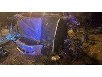 Kontrolden çıkan otomobil taklalar atıp ağaca çarptı, hurdaya dönen araçta 4 kişi yaralandı