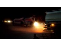 Suriye’de çıkan yangına müdahale için Türkiye’den araç ve personel sevkiyatı sürüyor