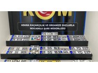 Adana’da 27 sahte plaka ele geçirildi