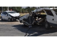 Metrelerce sürüklenip takla atan araçta bulunan sürücü ağır yaralandı