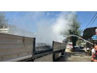 Osmaniye’de demir yüklü tırda çıkan yangın söndürüldü