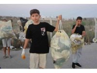 ‘Ben başladım sıra sende’ sloganıyla çöp toplama hareketini başlatan Miraç’a belediye ekiplerinden destek