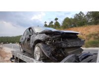 Burdur’da otomobil devrildi: 2 yaralı