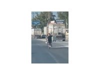 Motosikletlinin 5 saniyelik şovu 21 bin TL’ye patladı